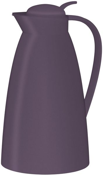 alfi ECO 1,0l, lila, Isolierkanne mit hygienischem Hartglaseinsatz aus Kunststoff, Drehverschluss mit bequemer Drucktaste, Ausgießen mit einer Hand, ideal als Kaffeekanne, Teekanne, BPA-frei