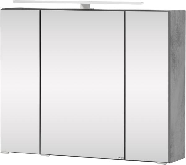 Spiegelschrank >Stockholm< in Oxid Stone - 80x64x20 (BxHxT)