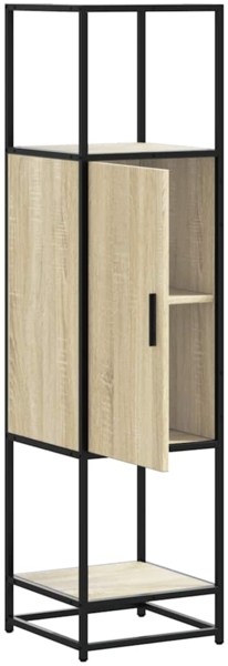 vidaXL Highboard Sonoma-Eiche 35,5x35x139 cm Holzwerkstoff Metall 849035 Bild 4