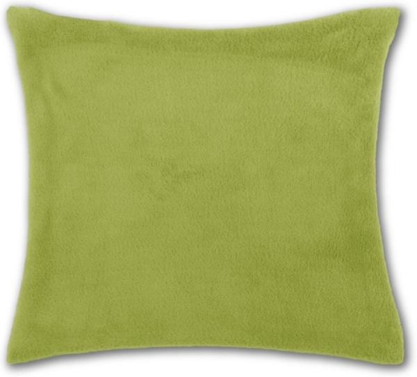 Kissenhülle Kuschel 30x30cm Kissenbezug Dekokissen Auswahl: grün - olivgrün ohne Füllung Bild 2