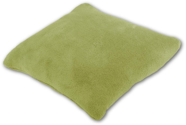 Kissenhülle Kuschel 30x30cm Kissenbezug Dekokissen Auswahl: grün - olivgrün ohne Füllung Bild 3