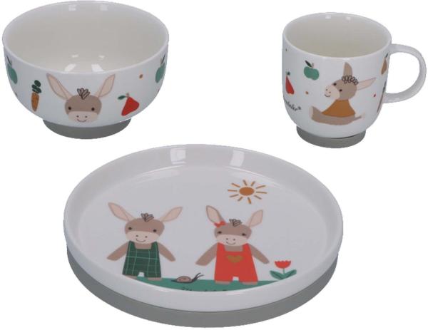 Sterntaler Kinder Porzellan-Geschirr-Set 3-tlg. Emmi's Garden - A