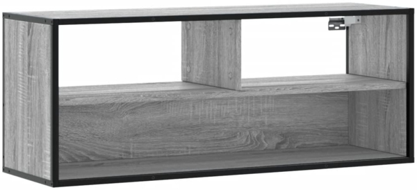 vidaXL TV-Schrank Grau Sonoma 100x31x39,5 cm Holzwerkstoff und Metall 848937