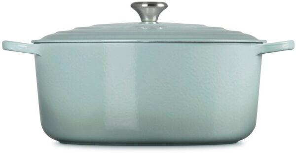 LE CREUSET Bräter Bräter Signature rund sea salt 34cm, Emailliertes Gusseisen
