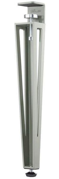 SO-TECH® Tischbein ColorLine in F-Form konisch zulaufend von 70 auf 40 mm, mit Klemmschraube (ohne Bohren) - grau - Höhe 464 mm - 1x
