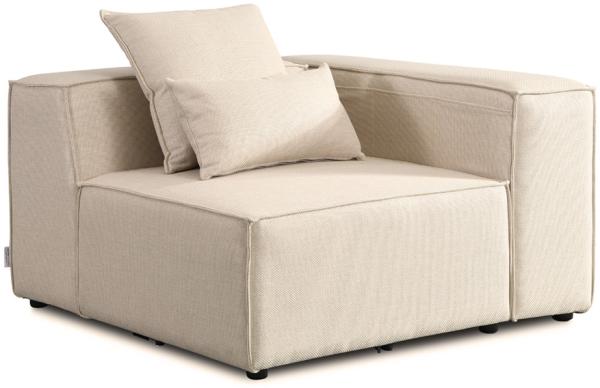 HOME DELUXE Modulares Sofa Rechtes Ecksofa VERONA - 120 x 70 cm Beige