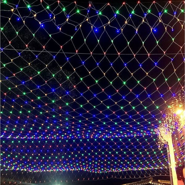 FIVMEN LED-Lichternetz LED-Lichterkette Weihnachtsdeko Weihnachten Netz, 8 Modi, Timer, Memory-Funktion