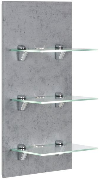 LED-Panel SANTINI beton mit 3 Glasablagen und Beleuchtung : Beton