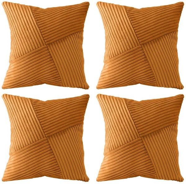 Amilian Kissenhüllen - 4er Set Kissenbezug, Kissenbezüge - Zierkissenbezüge, (4 Stück), 40x40 cm, Kissenhülle für Sofakissen, Dekokissen, Zierkissen, Kissen