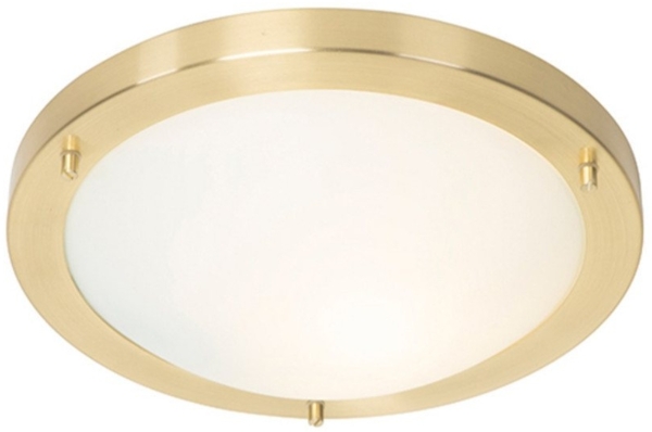 Qazqa Außen-Deckenleuchte Yuma, ohne Leuchtmittel, E27, Gold/Messing, Modern, Stahl, 1-flammig