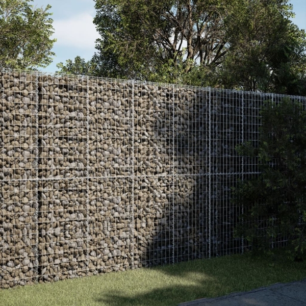 vidaXL Gabione mit Deckel 200x50x200 cm Verzinktes Eisen 3295167