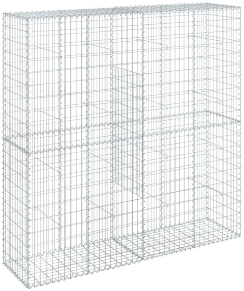 vidaXL Gabione mit Deckel 200x50x200 cm Verzinktes Eisen 3295167