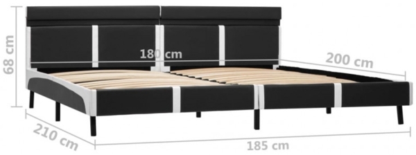 vidaXL Bettgestell mit LED Grau Kunstleder 180×200 cm, Mit Beleuchtung [280311] Bild 18