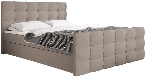 Mirjan24 Boxspringbett Ziton 2, Beige 140 x 200 cm