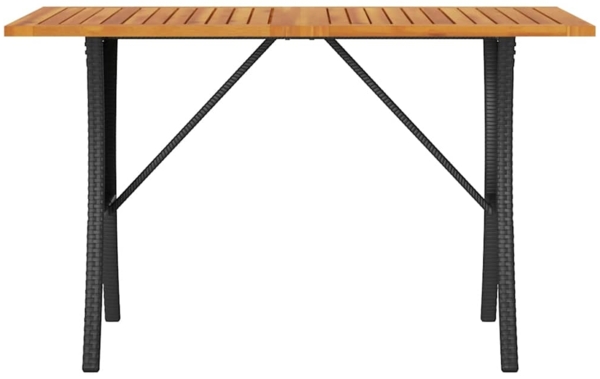 vidaXL Gartensofa 3-Sitzer mit Kissen & Tisch Schwarz Poly Rattan 4103854 Bild 7