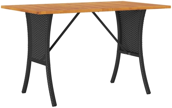 vidaXL Gartensofa 3-Sitzer mit Kissen & Tisch Schwarz Poly Rattan 4103854 Bild 6