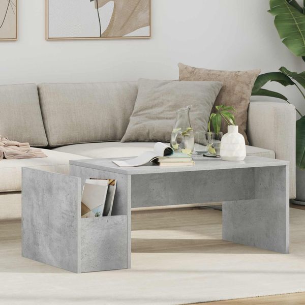 vidaXL Couchtisch, Holz Beton Grau, 90 x 45 x 35 cm