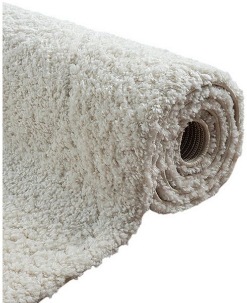 Carpetia Teppich Hochflor Teppich creme mit Rautenmuster weich modern, rechteckig