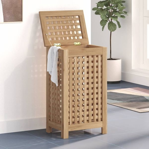 vidaXL Wäschebehälter 35x25x60 cm Massivholz Teak 340760
