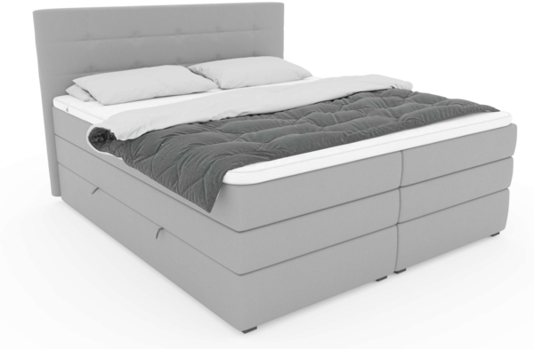 99rooms Dante Boxspringbett Kunstleder MADRYT Schwarz Taschen-Federung 160x200 cm Bild 6