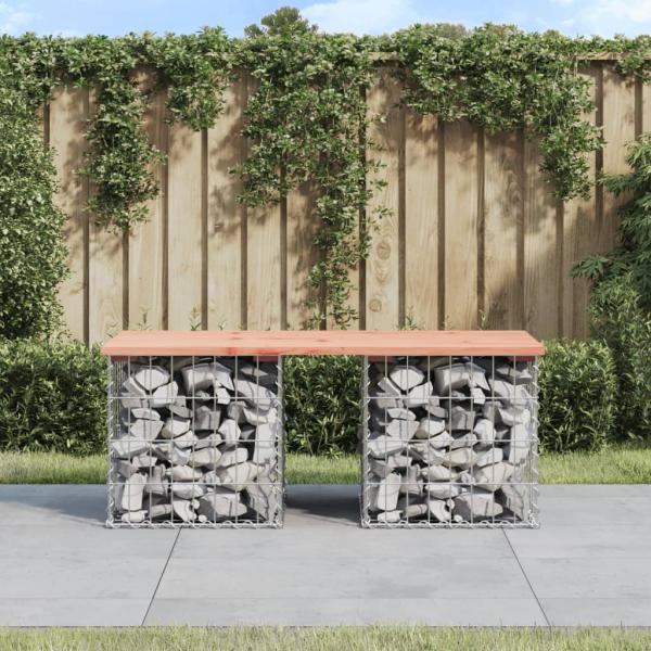 vidaXL Gartenbank aus Gabionen 103x44x42 cm Massivholz Douglasie 834339