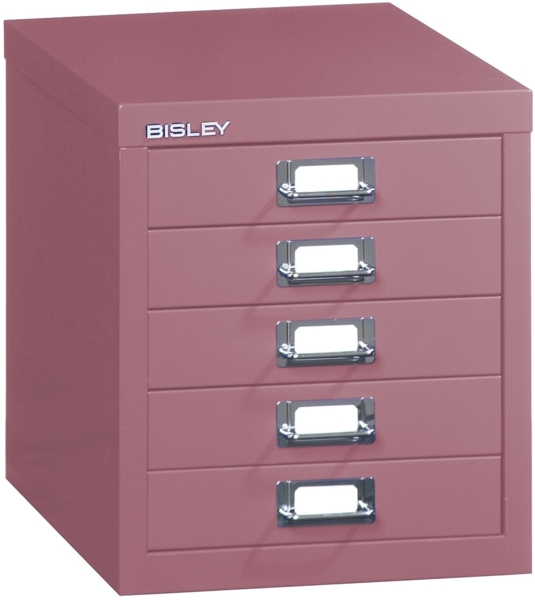 Bisley MultiDrawer™, 12er Serie, 5 Schubladen à H 51 mm, DIN A4, Farbe: pink