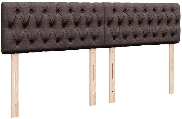 vidaXL Boxspringbett mit Matratze Dunkelbraun 200x200 cm Stoff 3288305 Bild 7