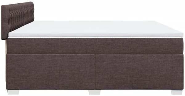 vidaXL Boxspringbett mit Matratze Dunkelbraun 200x200 cm Stoff 3288305 Bild 11
