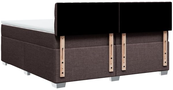 vidaXL Boxspringbett mit Matratze Dunkelbraun 200x200 cm Stoff 3288305 Bild 12