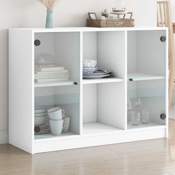 vidaXL Sideboard Weiß 102x37x75,5 cm Holzwerkstoff 3295871