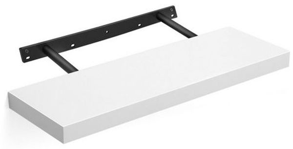 VASAGLE Wandregal, MDF weiß, 60 x 20 x 3,8 cm