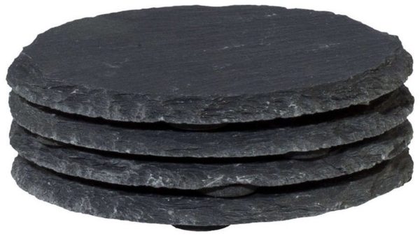 Untersetzer 4tlg. rund SCHIEFER