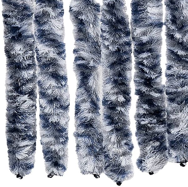 vidaXL Fliegenvorhang Blau und Weiß 100x230 cm Chenille 377372 Bild 6