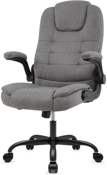 Ergonomischer Bürostuhl 360° Drehstuhl Stoff Grau 150kg 54*52*115 cm