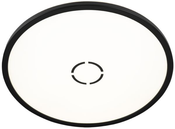 LED Deckenleuchte, schwarz, weiß, Backlight, D 42 cm