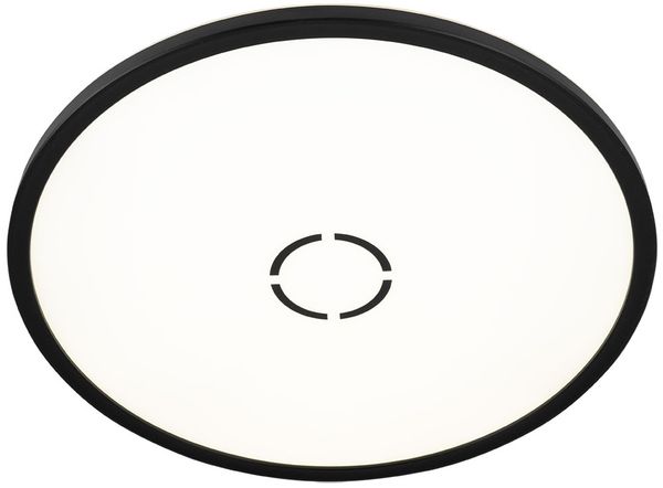 LED Deckenleuchte, schwarz, weiß, Backlight, D 42 cm