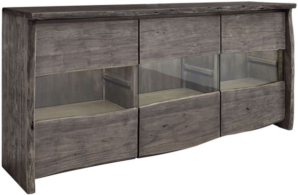 Sideboard Akazie 191x45x96 grau lackiert PURE ACACIA #908