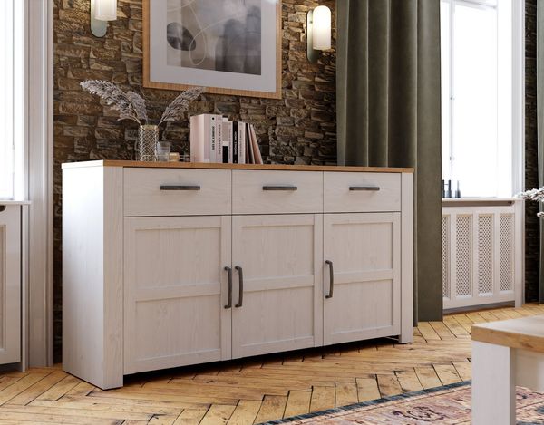 FORTE Sideboard Bohol, Sideboard, Soft-Close, Stauraum, B/H/T 166,1/87/42cm, 3 Türen, 3 SK