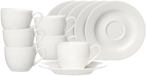 Ritzenhoff & Breker Levi Espressotasse mit Untertasse weiß 6er Set