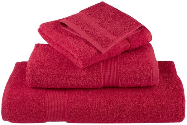 vidaXL Premium-Saunatücher SOLUND 2 Stk. Rot 80x200 cm 600 g/m² 137410 Bild 4