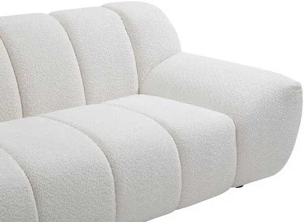 Vente-unique - SORIELI Sofa Stoff Weiß - B 108 cm x H 72 cm x L 258 cm Bild 4