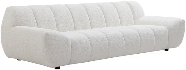 Vente-unique - SORIELI Sofa Stoff Weiß - B 108 cm x H 72 cm x L 258 cm Bild 3