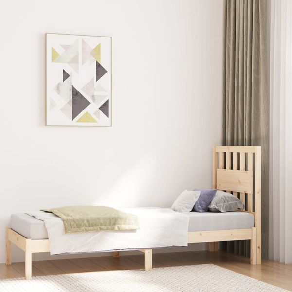Massivholzbett Kiefer 75x190 cm 2FT6 Small Single [3103893]