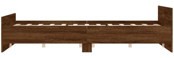 vidaXL Bettgestell mit Kopf- und Fußteil Braun Eiche-Optik 120x190 cm 3203781 Bild 5