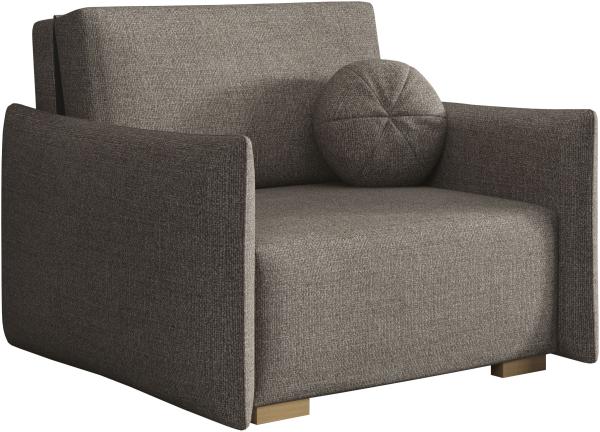 Sofa Viva Glov I mit Schlaffunktion, einsitzer Schlafsofa mit Bettkasten (Farbe: Soul 04)