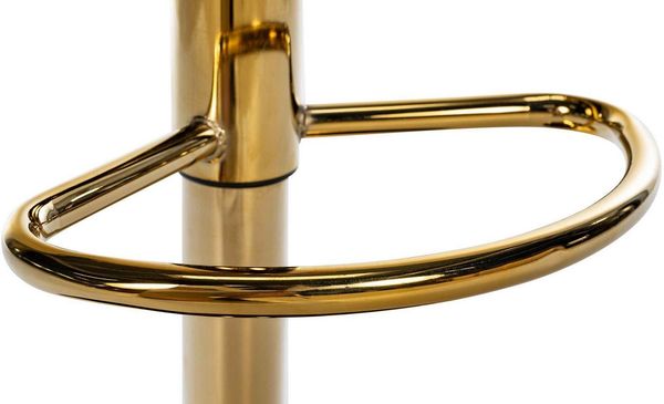 TPFLiving Barhocker höhenverstellbar (Barstuhl - Hocker für Küche - stabiles Drehgestell), Thekenstuhl mit bequemer Sitzfläche: Samt creme