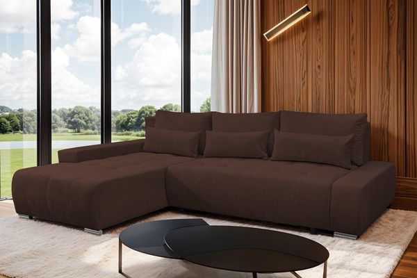 storez24 Ecksofa Kelly, mit Bettkasten und Schlaffunktion, L-Form, bequem