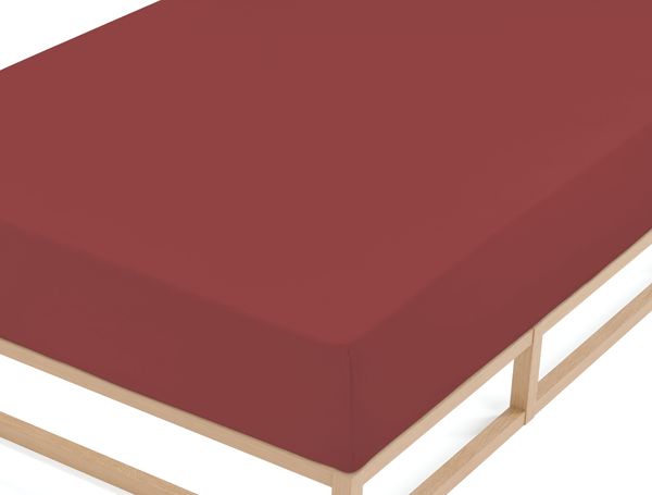 biberna Feinbiber-Spannbetttuch 0002744, rost, 1x 180x200 cm - 200x200 cm