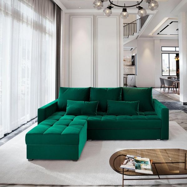 Masseno Ecksofa KOS PIK mit Schlaffunktion L-Form, Sofa mit Bettkasten