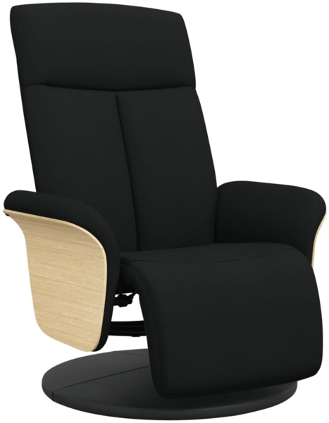 vidaXL Relaxsessel mit Fußteil Schwarz Stoff 356523